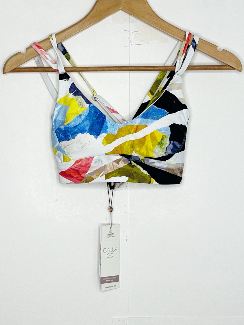 Calia Womens Strappy Back Ruched Bikini Top Size XS